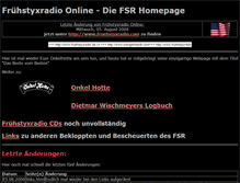 Tablet Screenshot of fruehstyxradio.kunstklaubeirat.de